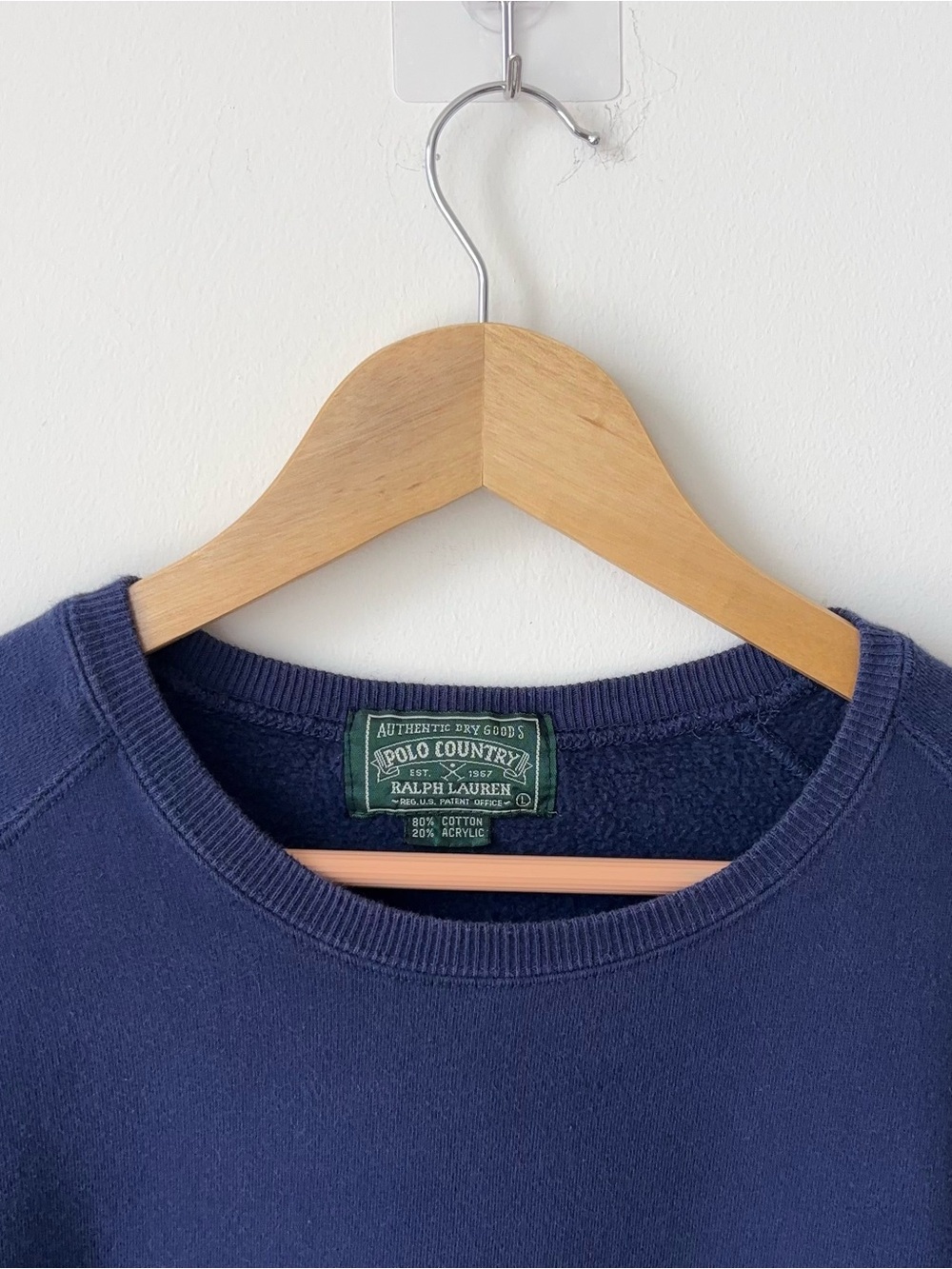Vintage Polo Country Ralph Lauren Orange Line Crew Neck Sweatshirt Rare 90s - Picture 3 of 11
